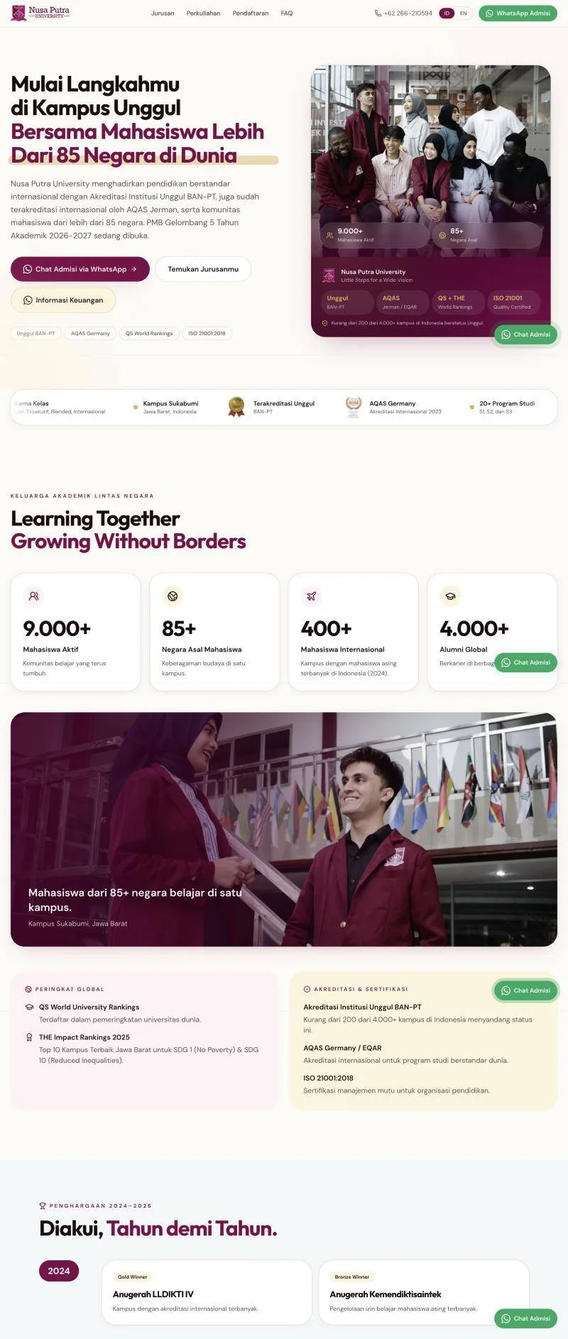 Nusa Putra University (website)